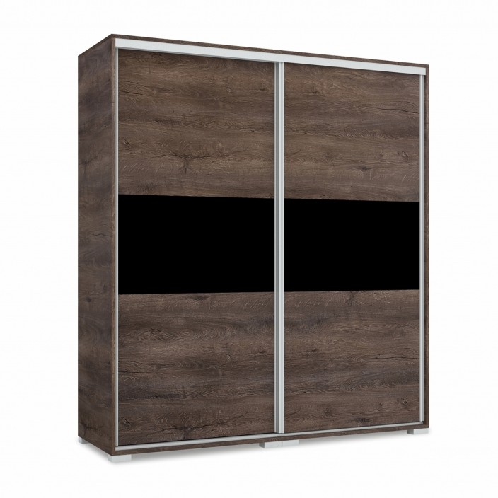 Bond 200-as tolóajtós gardróbszekrény magasfényű betéttel