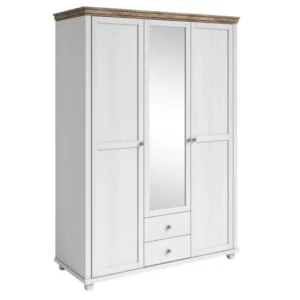 Evora 3 ajtós gardrób kőris fehér/lefkas tölgy színben