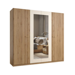 Verina 4 ajtós gardrób vad tölgy/beige színben