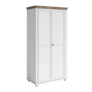 Evora 2 ajtós gardrób kőris fehér/lefkas tölgy és zöld színben