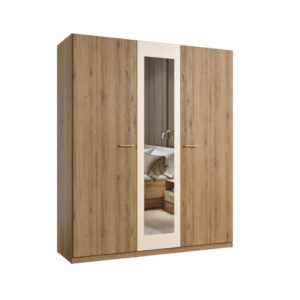 Verina 3 ajtós gardrób vad tölgy/beige színben